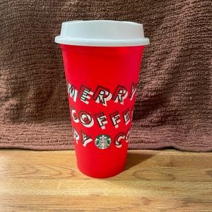 2019 Starbucks Red Christmas Reusable Grande Cup 16oz